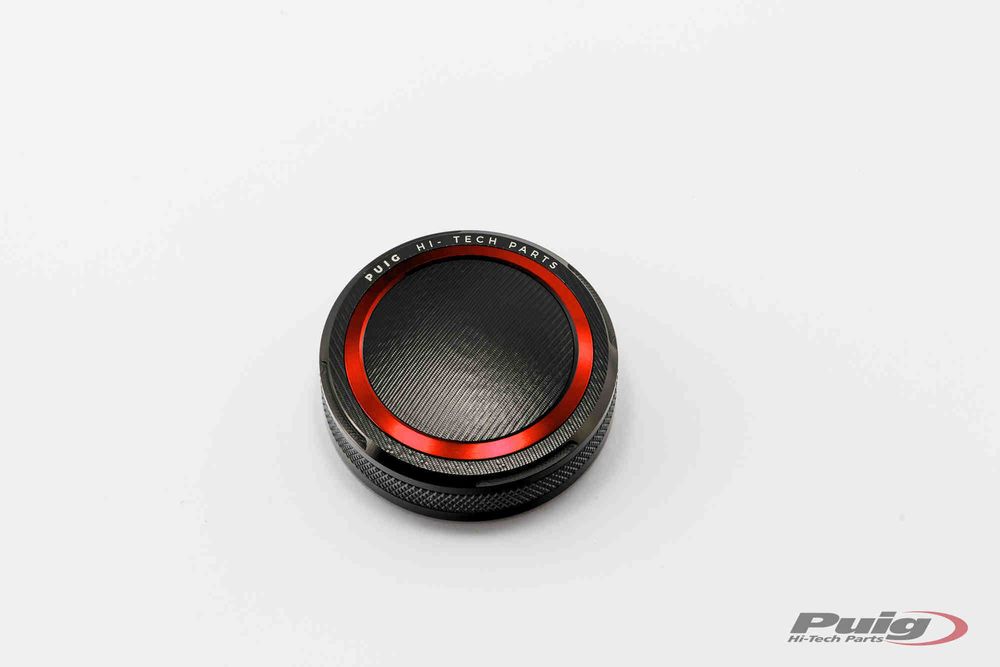 PUIG 9264R Vorderer Bremsflüssigkeitsbehälterdeckel  passend fuer SUZUKI GSX-R750 Rot