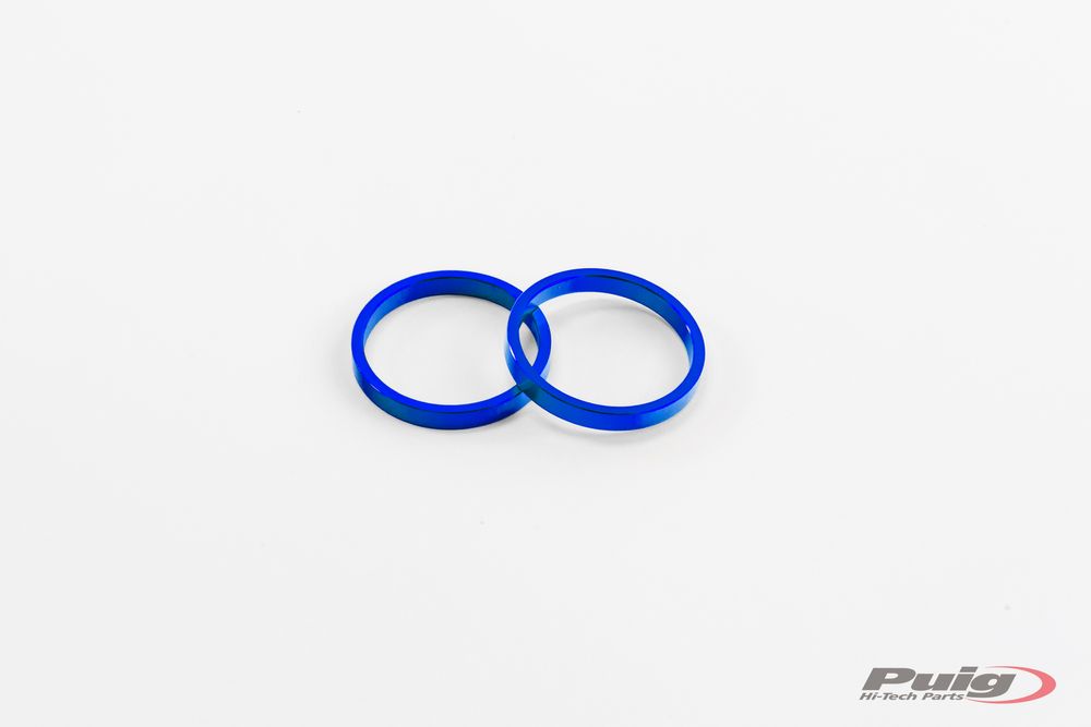 PUIG 9170A Kurze Lenkerendgewichte mit Ring  passend fuer BMW F800R Blau