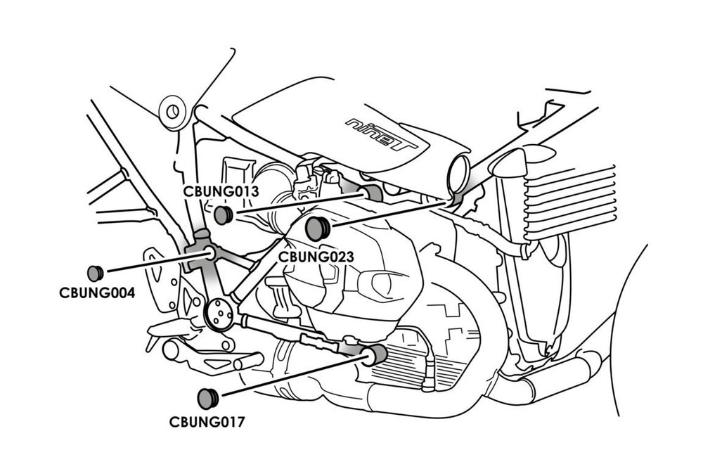 PUIG 9664N Verkleidungsaufsätzte  passend fuer BMW R NINET Schwarz