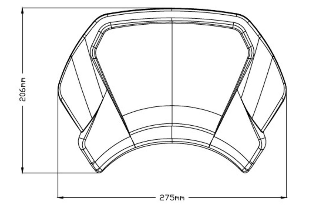 PUIG 3813N ALU Frontplatte  passend fuer YAMAHA XV950 Schwarz