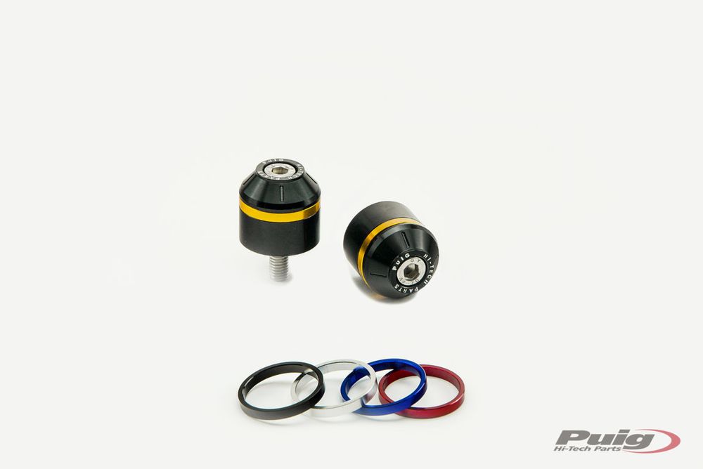 PUIG 8805N Kurze Lenkerendgewichte mit Ring  passend fuer BMW G310R Schwarz