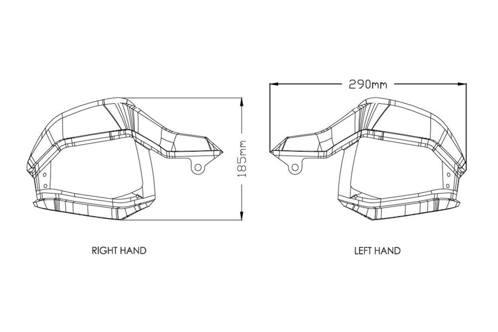 PUIG 8948H Handschutzverlängerung  passend fuer HONDA CRF1000L AFRICA TWIN Getönt