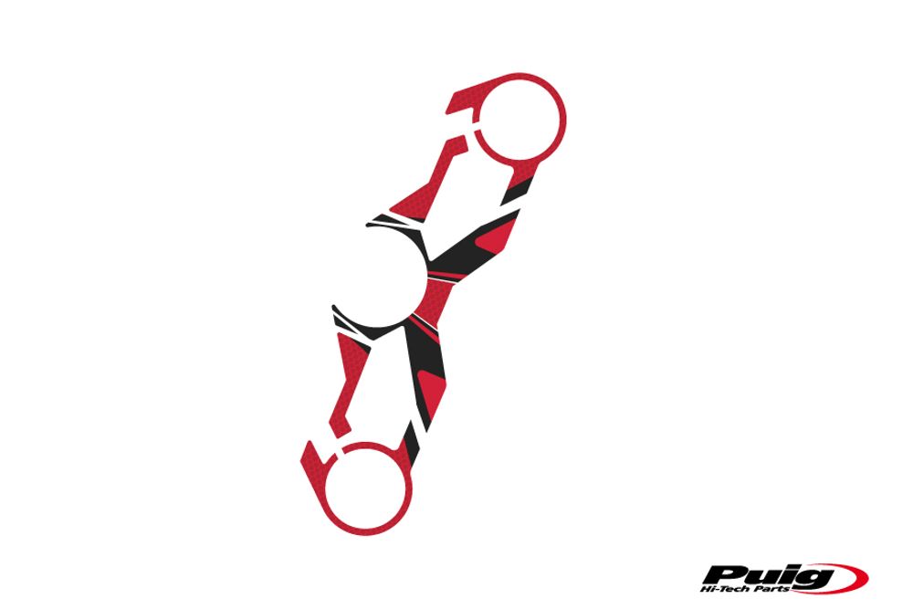 PUIG 8320R Radikal Yoke Protector  passend fuer KAWASAKI NINJA 125 Rot