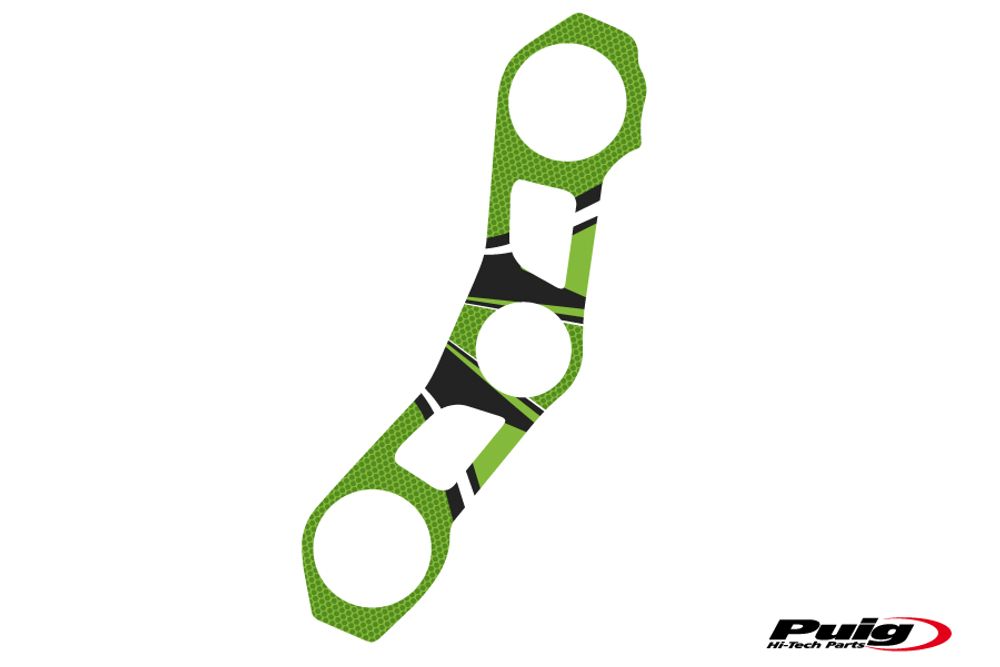 PUIG 6944V Radikal Yoke Protector  passend fuer KAWASAKI ZX-10R Grün