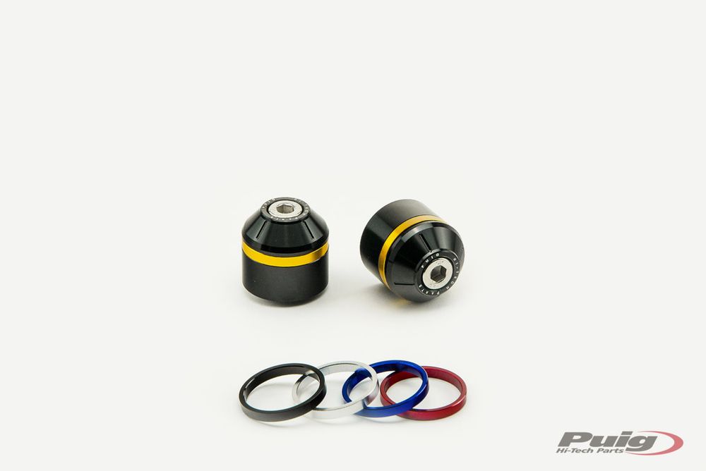 PUIG 8842N Kurze Lenkerendgewichte mit Ring  passend fuer KAWASAKI ZX-10R Schwarz