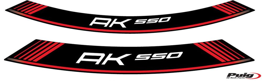 PUIG 9630R Rim Strips Specials  passend fuer KYMCO AK550 PREMIUM Rot