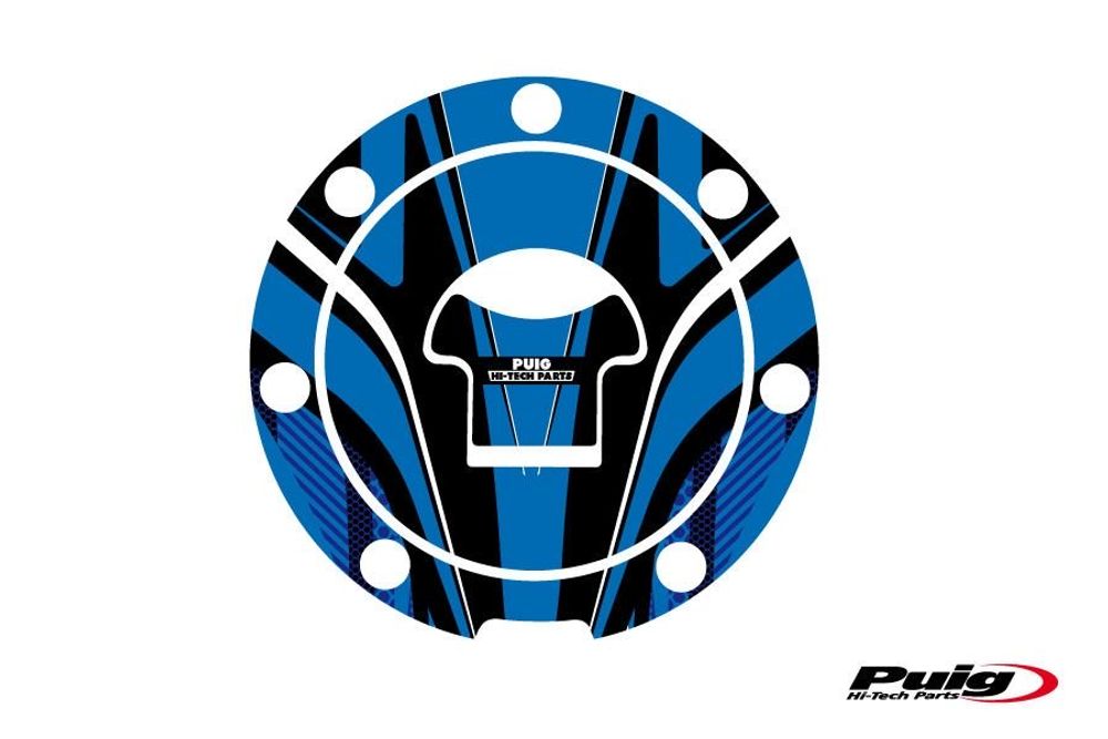 PUIG 6308A Tankdeckelabdeckungen Radikal  passend fuer HONDA CBR1000F Blau