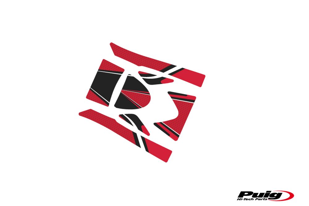PUIG 6955R Radikal Yoke Protector  passend fuer KAWASAKI ER-6N Rot