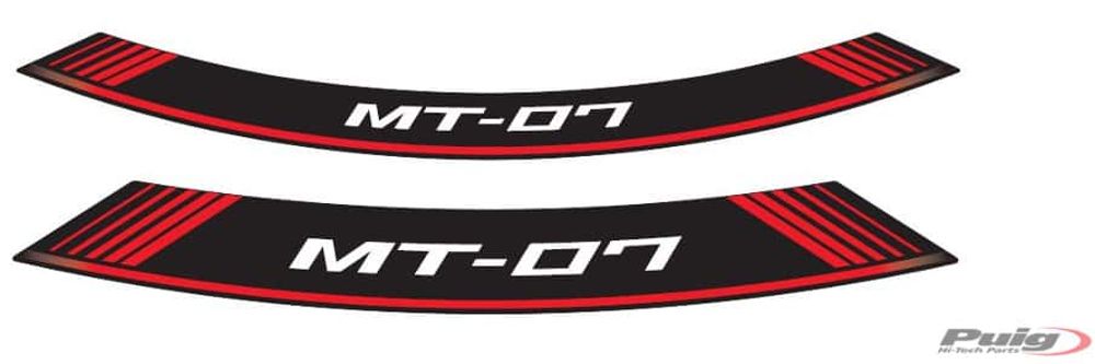 PUIG 9136R Rim Strips Specials  passend fuer YAMAHA MT-07 Rot