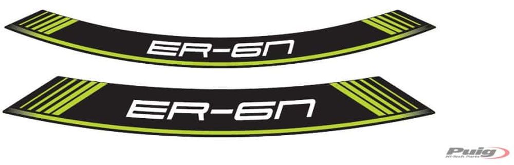 PUIG 9311V Rim Strips Specials  passend fuer KAWASAKI ER-6F Grün