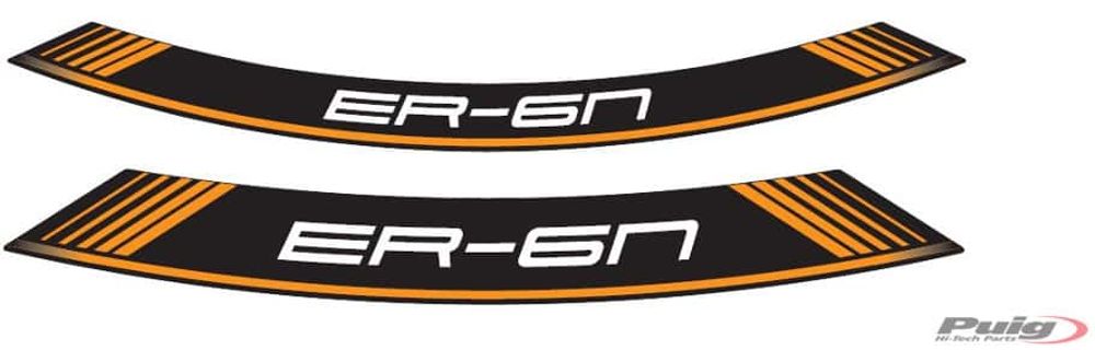 PUIG 9311T Rim Strips Specials  passend fuer KAWASAKI ER-6F Orange