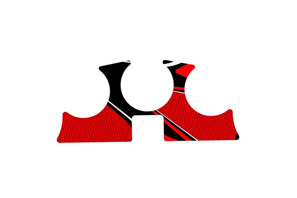 PUIG 9074R Radikal Yoke Protector  passend fuer HONDA CRF1000L AFRICA TWIN Rot
