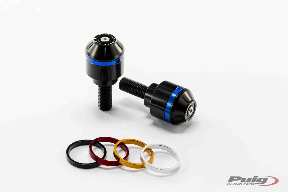PUIG 8019N Kurze Lenkerendgewichte mit Ring  passend fuer BMW F800R Schwarz