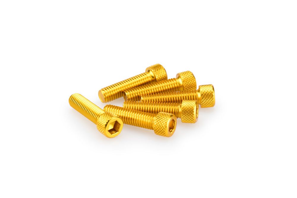PUIG 0473G Muttern aus Anodisierten Aluminium  passend fuer UNIVERSAL UNIVERSAL Gelb