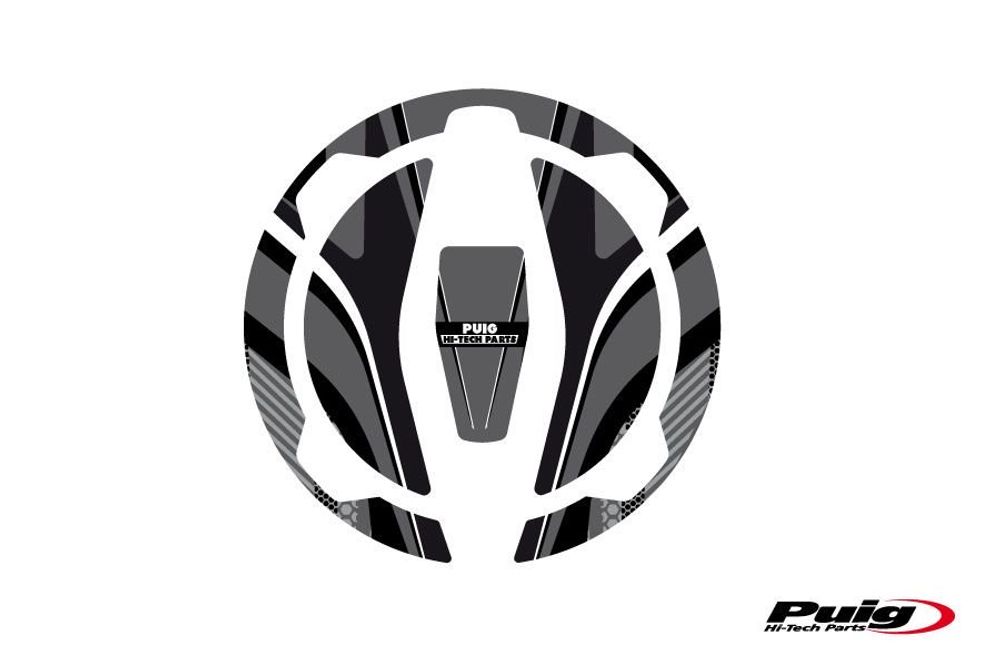 PUIG 9362U Tankdeckelabdeckungen Radikal  passend fuer KAWASAKI VERSYS-X 300 Grau