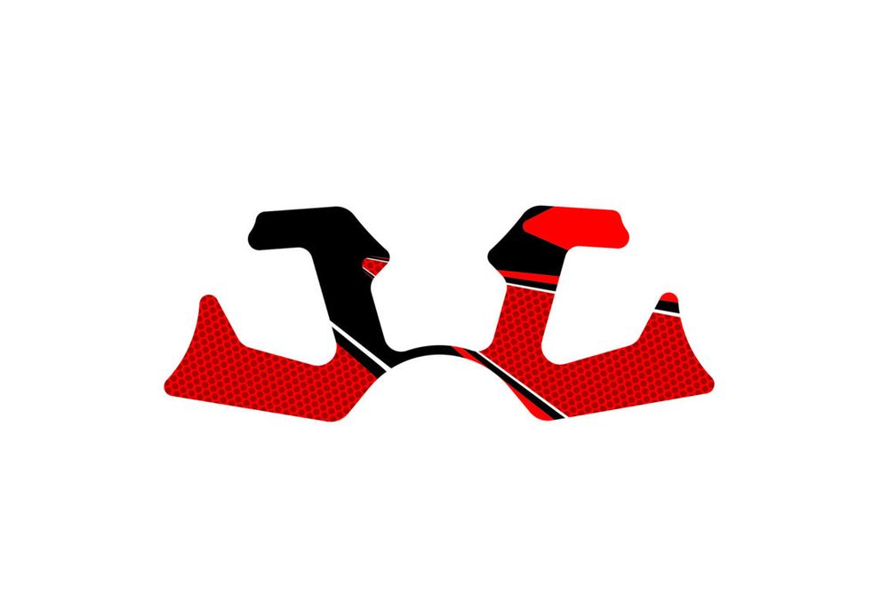 PUIG 7586R Radikal Yoke Protector  passend fuer YAMAHA YZF-R125 Rot