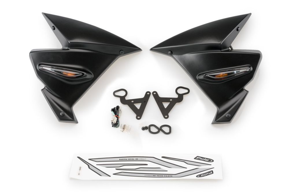 PUIG 9378J Kühlerdeckel  passend fuer YAMAHA MT-09 Mattschwarz