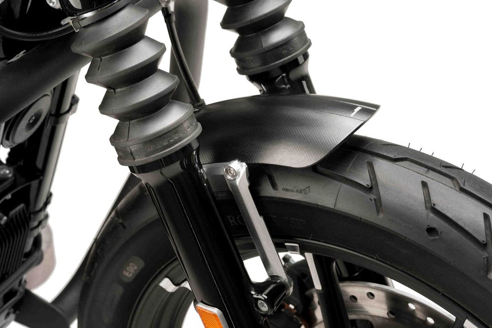 PUIG 9992N Vorderer Kotflügel dicken Aluminiumblech  passend fuer HARLEY DAVIDSON SPORTSTER 883 IRON XL883N Schwarz