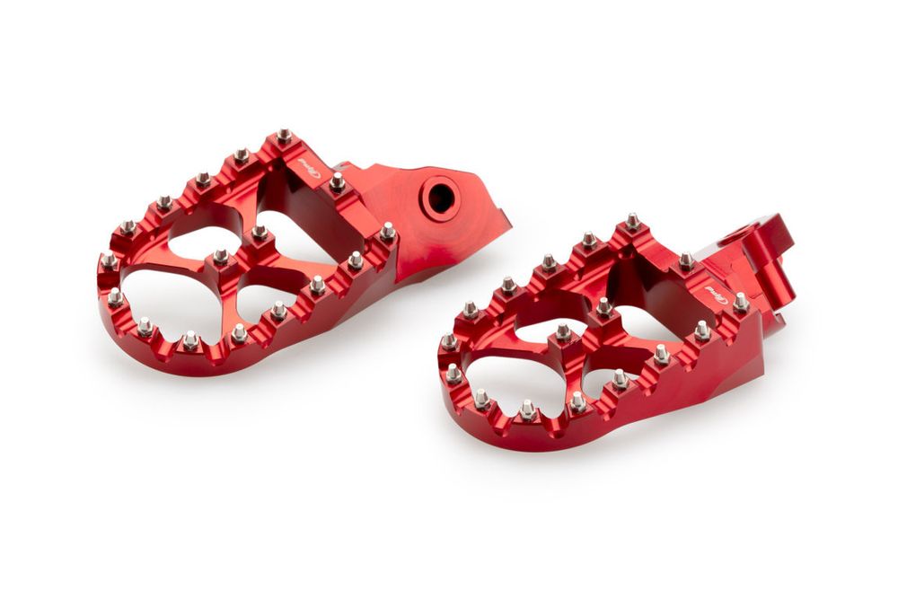 PUIG 21195R Fussrasten Off-Road  passend fuer BMW F650GS Rot