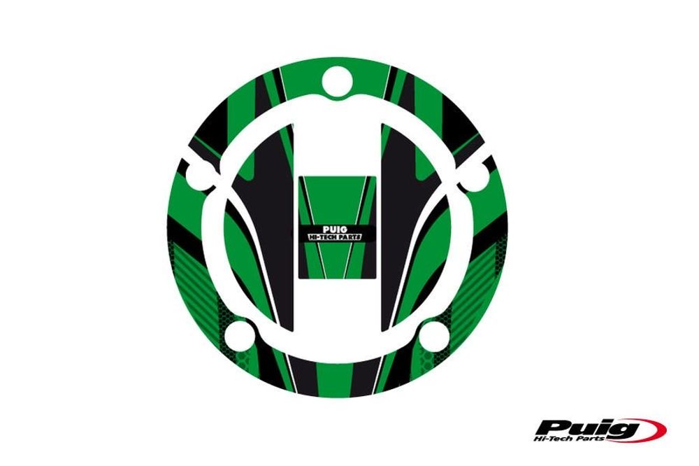 PUIG 6318V Tankdeckelabdeckungen Radikal  passend fuer SUZUKI GSX-S1000 Grün
