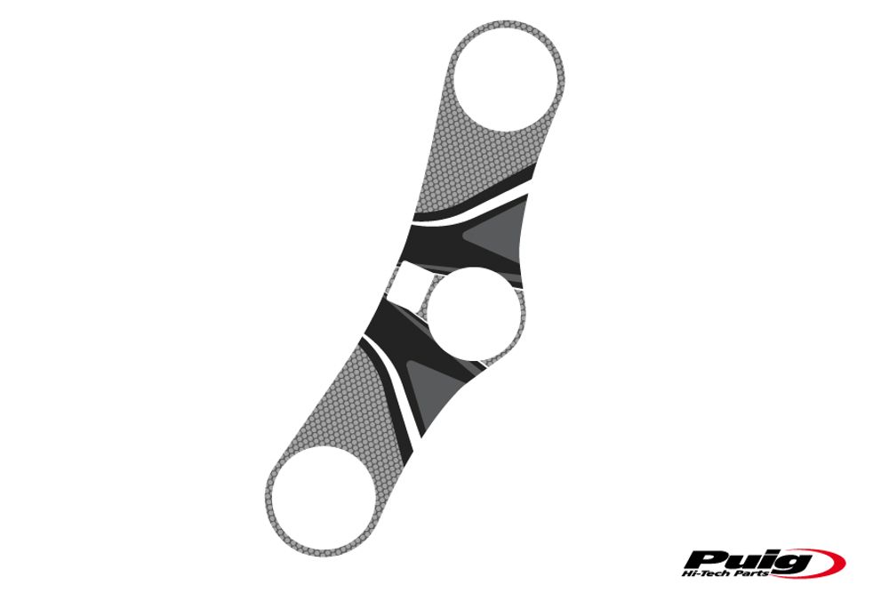 PUIG 6966U Radikal Yoke Protector  passend fuer HONDA CBR900RR FIREBLADE Grau