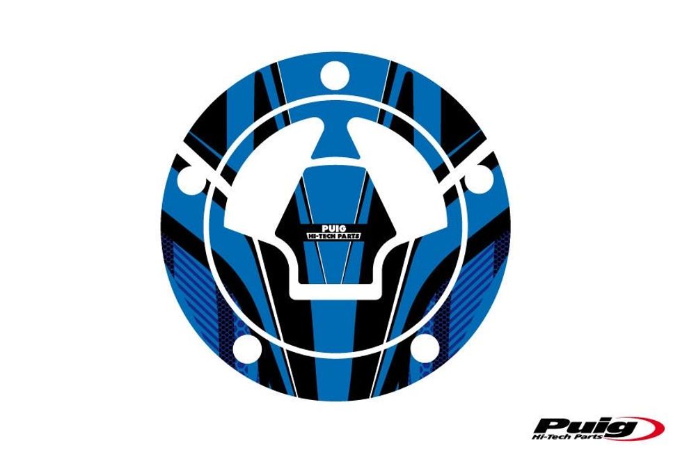 PUIG 6312A Tankdeckelabdeckungen Radikal  passend fuer KAWASAKI ER-6F Blau