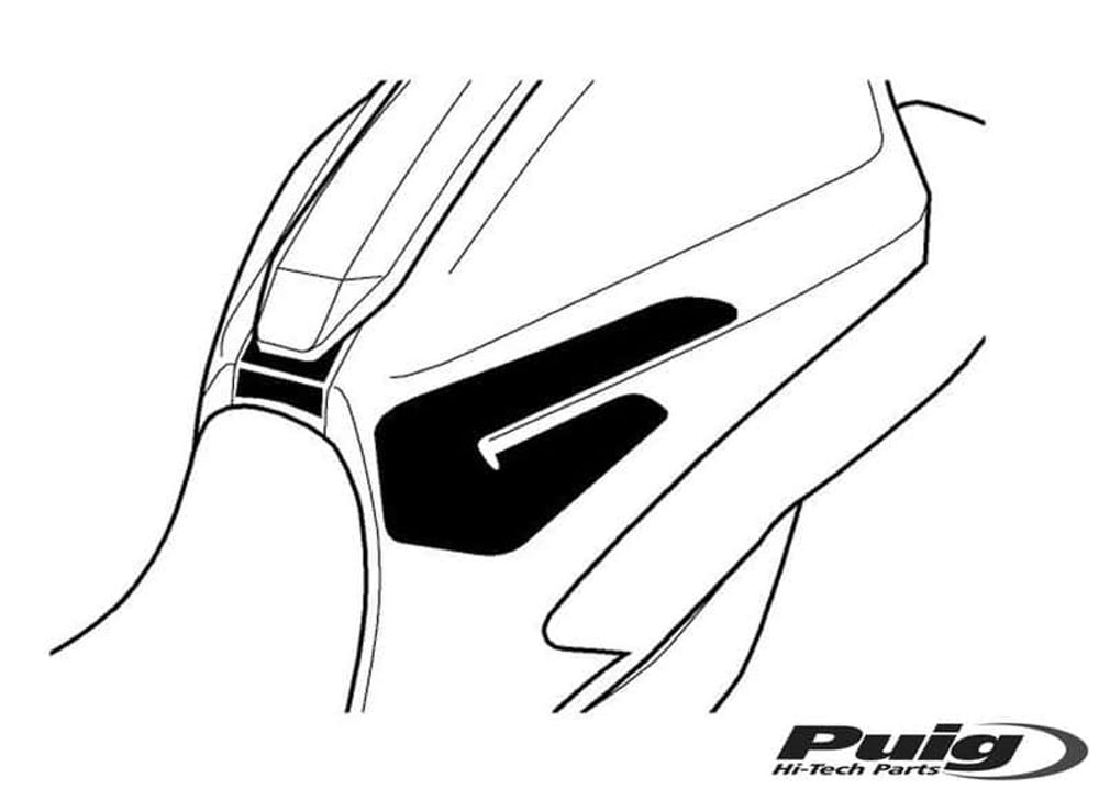 PUIG 8438C Spezifischer Tankschutz  passend fuer YAMAHA MT-07 Carbon look