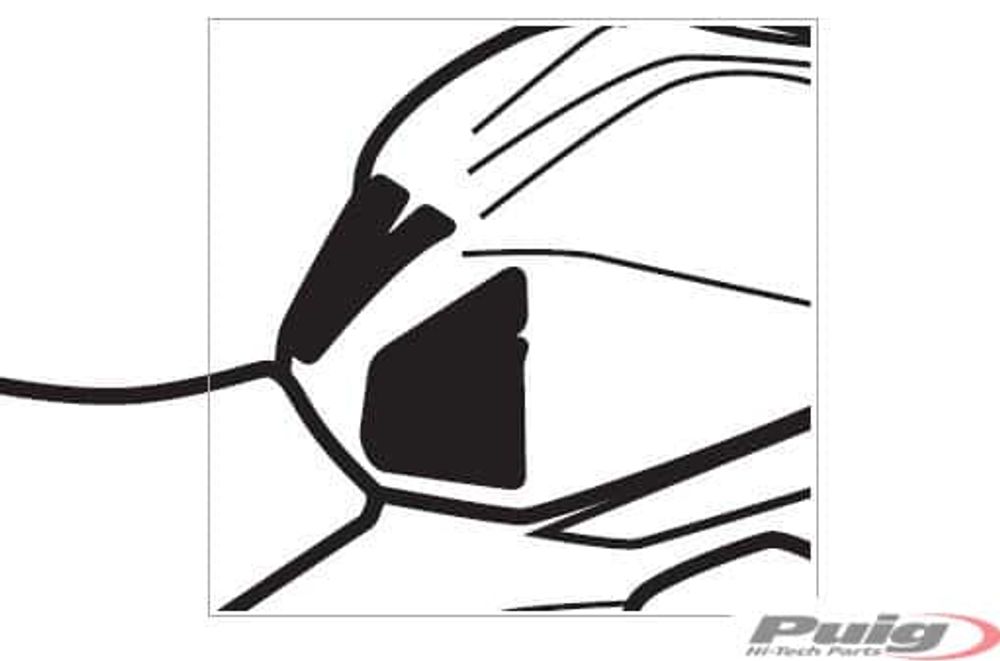 PUIG 9297C Spezifischer Tankschutz  passend fuer KAWASAKI Z650 Carbon look