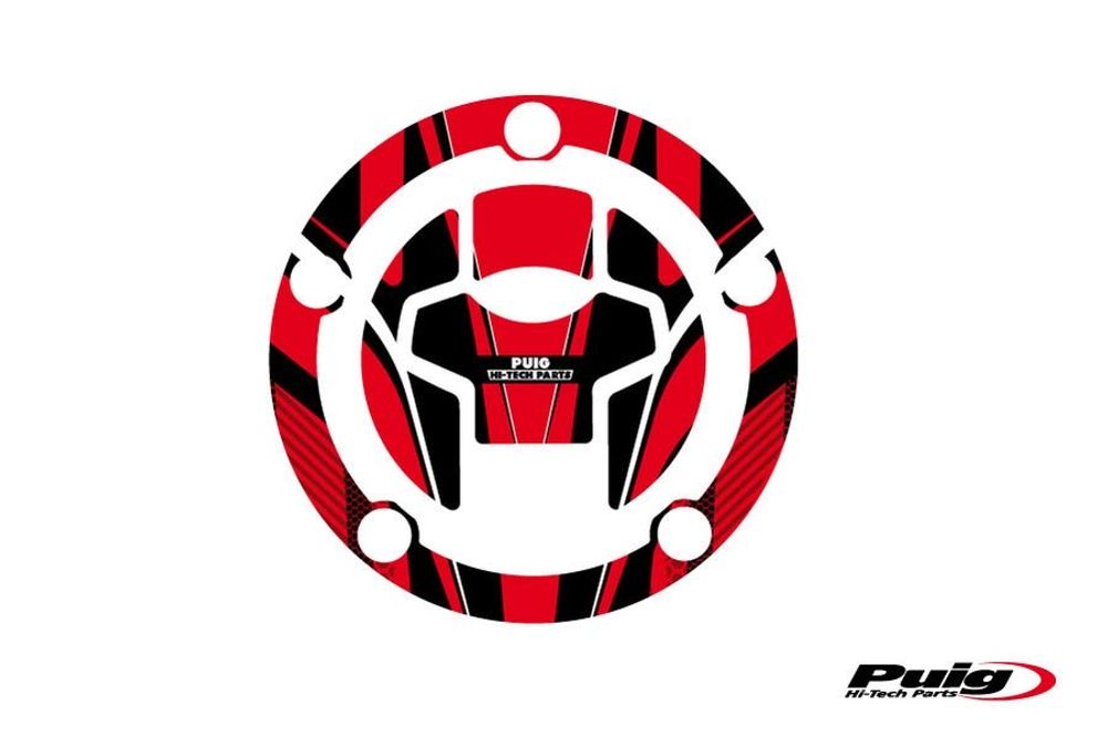 PUIG 9429R Tankdeckelabdeckungen Radikal  passend fuer SUZUKI GSX-R1000 Rot