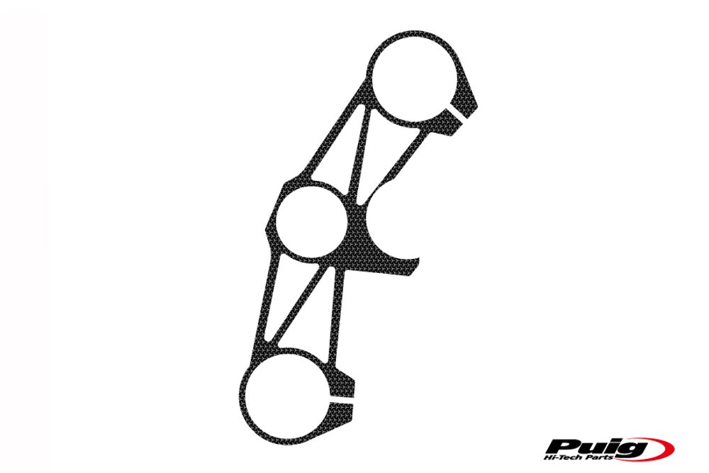PUIG 3183U Naked Yoke Protector  passend fuer KAWASAKI ZX-6R 636 NINJA Grau