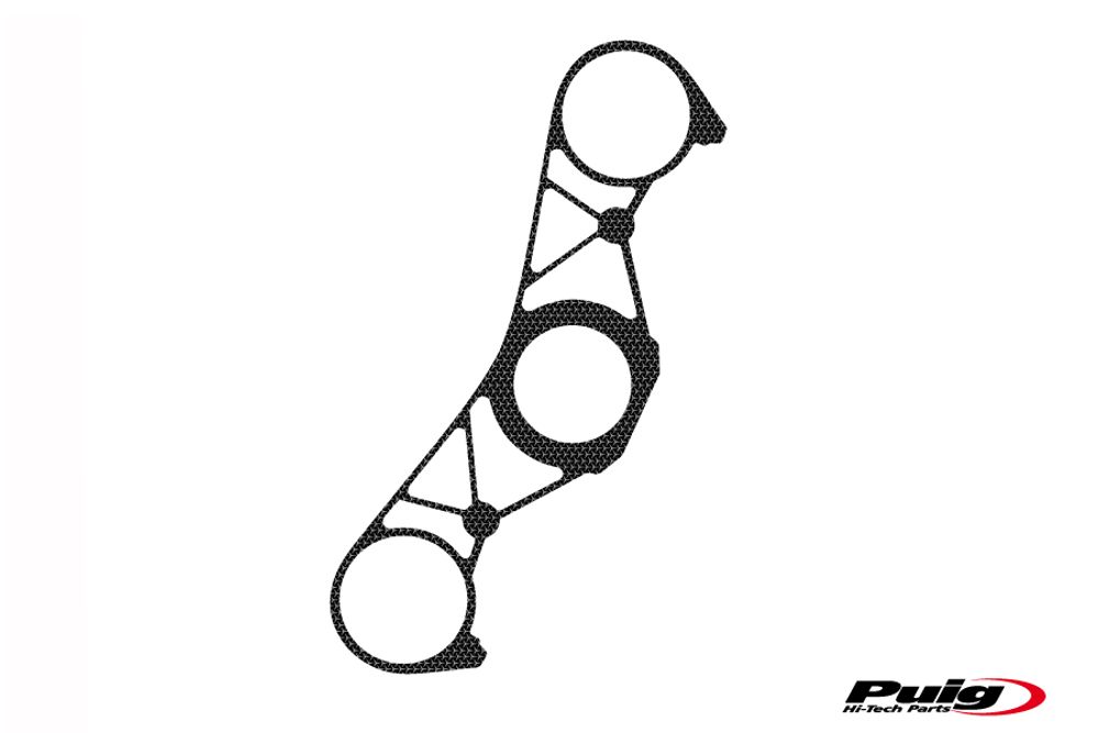 PUIG 7375U Naked Yoke Protector  passend fuer YAMAHA YZF-R1 Grau