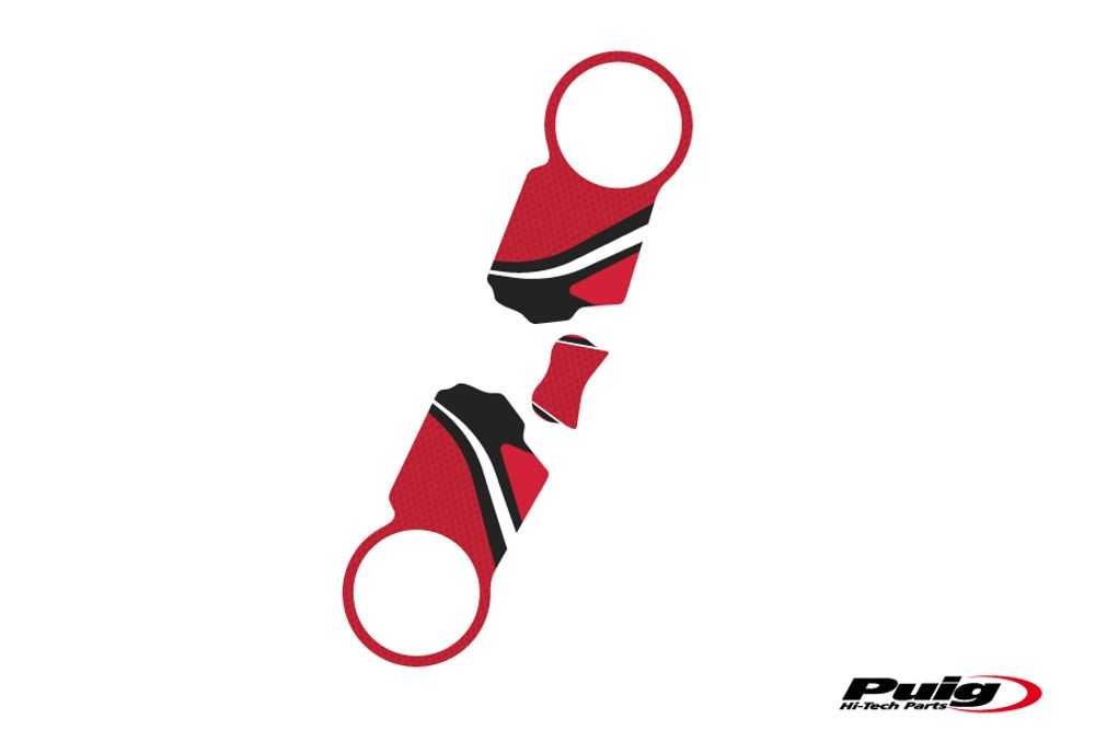 PUIG 6965R Radikal Yoke Protector  passend fuer HONDA CBR1000RR FIREBLADE Rot