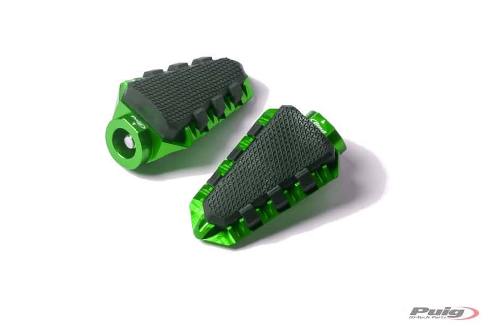 PUIG 7319V Trail Fußrasten  passend fuer SUZUKI GSX-R750 Grün