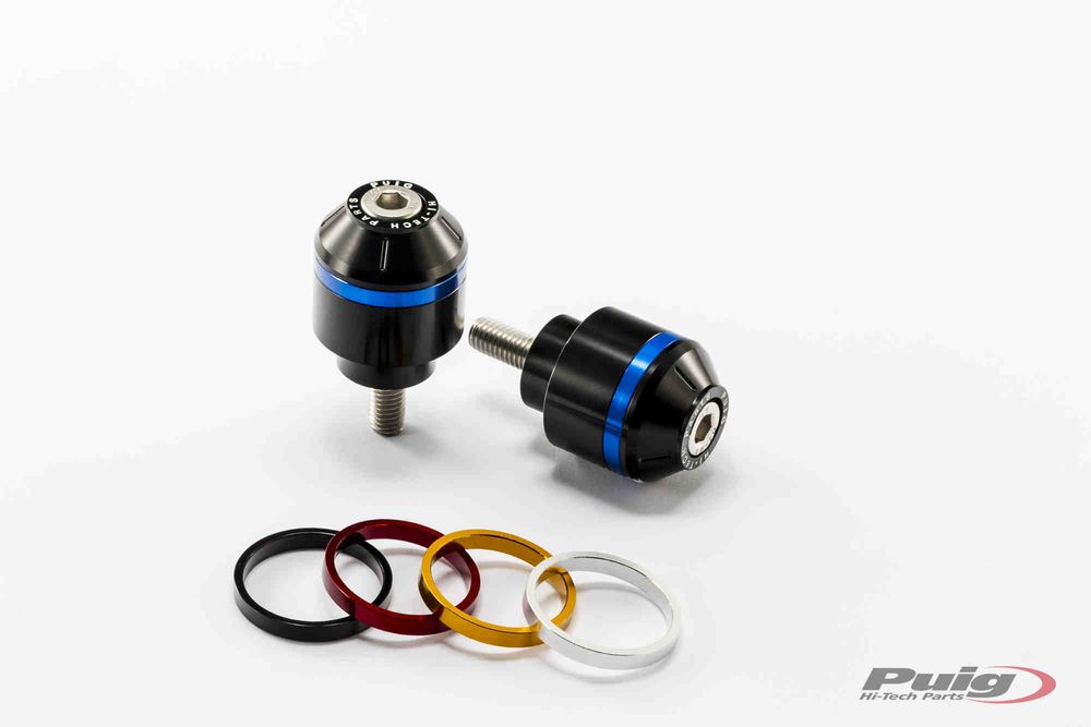 PUIG 8017N Kurze Lenkerendgewichte mit Ring  passend fuer BMW F800GT Schwarz