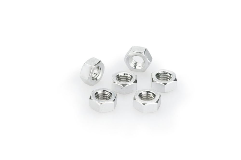 PUIG 0764P Muttern aus Anodisierten Aluminium  passend fuer UNIVERSAL UNIVERSAL Silber