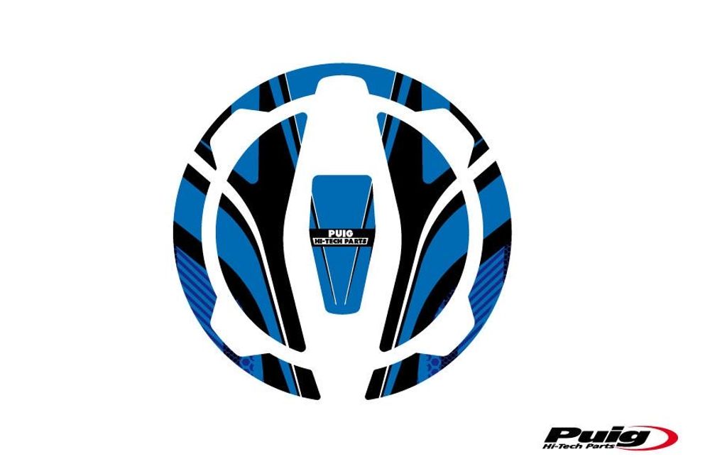 PUIG 9362A Tankdeckelabdeckungen Radikal  passend fuer KAWASAKI VERSYS-X 300 Blau
