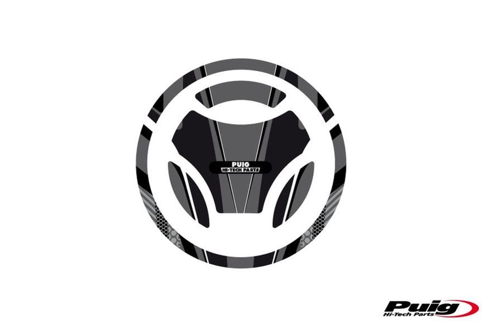 PUIG 7584U Tankdeckelabdeckungen Radikal  passend fuer YAMAHA YZF-R125 Grau