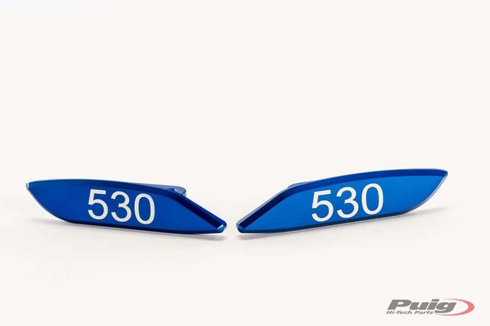 PUIG 7511A Retro Rückspiegel  passend fuer YAMAHA T-MAX 530 Blau