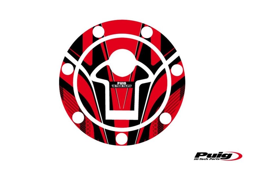 PUIG 7611R Tankdeckelabdeckungen Radikal  passend fuer KTM 125 DUKE Rot
