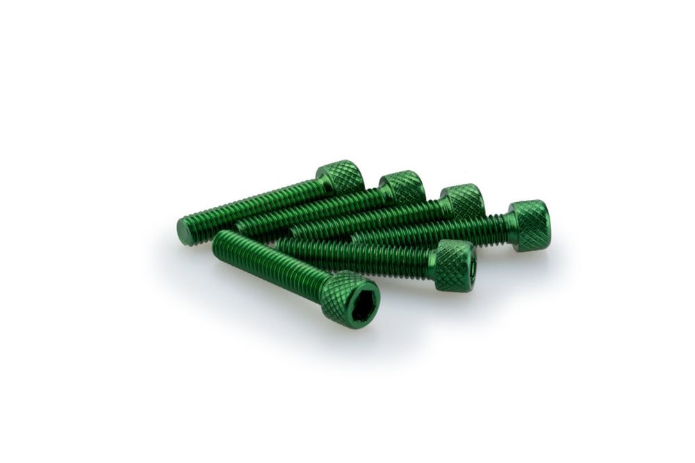 PUIG 0258V Muttern aus Anodisierten Aluminium  passend fuer UNIVERSAL UNIVERSAL Grün