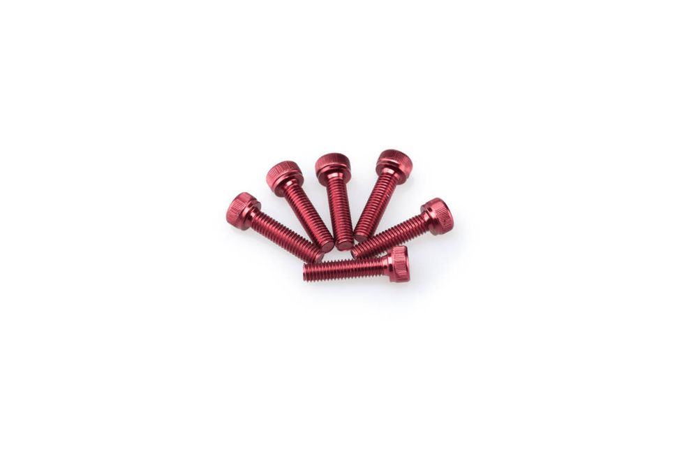 PUIG 0147R Muttern aus Anodisierten Aluminium  passend fuer UNIVERSAL UNIVERSAL Rot