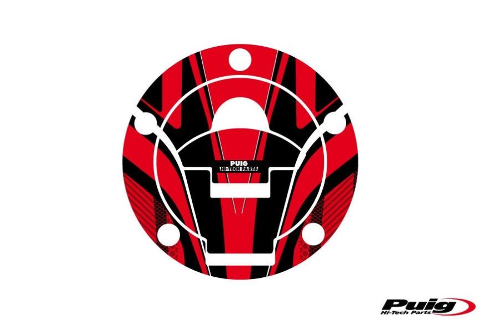 PUIG 6304R Tankdeckelabdeckungen Radikal  passend fuer DUCATI MONSTER 1200 Rot