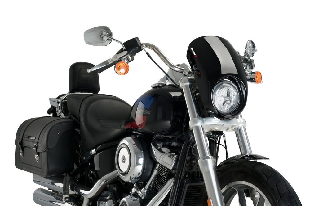 PUIG 21082N Anarchy  passend fuer HARLEY DAVIDSON SOFTAIL LOW RIDER FXLR Schwarz