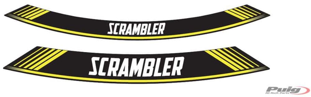 PUIG 9134G Rim Strips Specials  passend fuer DUCATI SCRAMBLER ICON Gelb