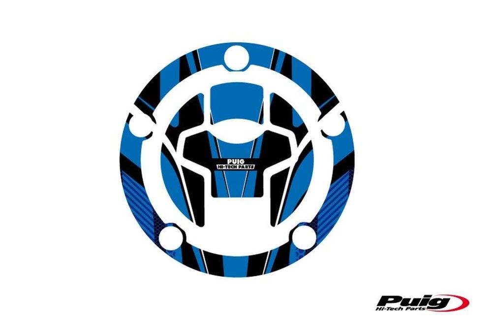 PUIG 9429A Tankdeckelabdeckungen Radikal  passend fuer SUZUKI GSX-R1000 Blau
