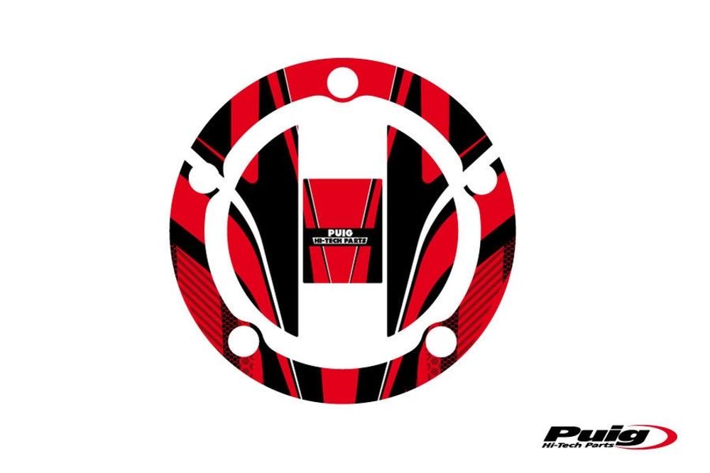 PUIG 6318R Tankdeckelabdeckungen Radikal  passend fuer SUZUKI GSX-S1000 Rot