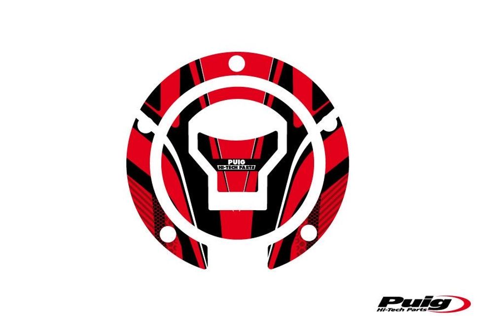 PUIG 7572R Tankdeckelabdeckungen Radikal  passend fuer HONDA CROSSRUNNER Rot