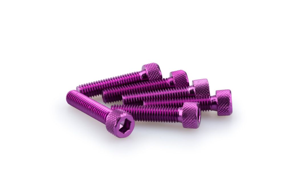 PUIG 0500L Muttern aus Anodisierten Aluminium  passend fuer UNIVERSAL UNIVERSAL Lila