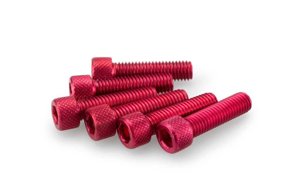 PUIG 0473R Muttern aus Anodisierten Aluminium  passend fuer UNIVERSAL UNIVERSAL Rot