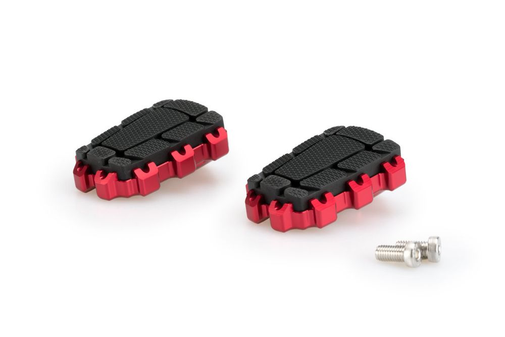 PUIG 20851R Enduro 2.0. Fussrasten  passend fuer SUZUKI GSX-R750 Rot